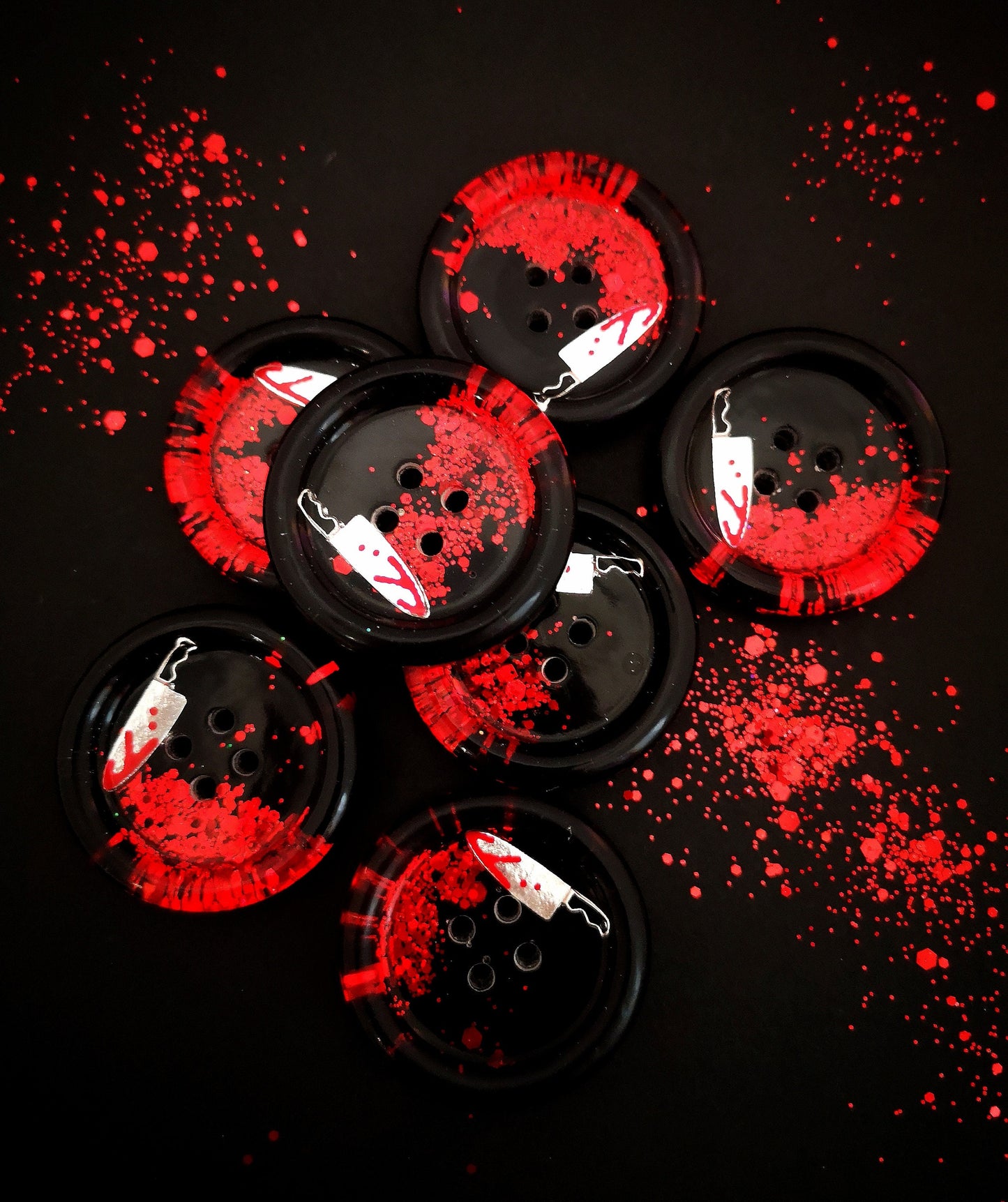 The Once Upon a Crime Button – Dark Morbid True Crime Inspired 35mm Resin Button