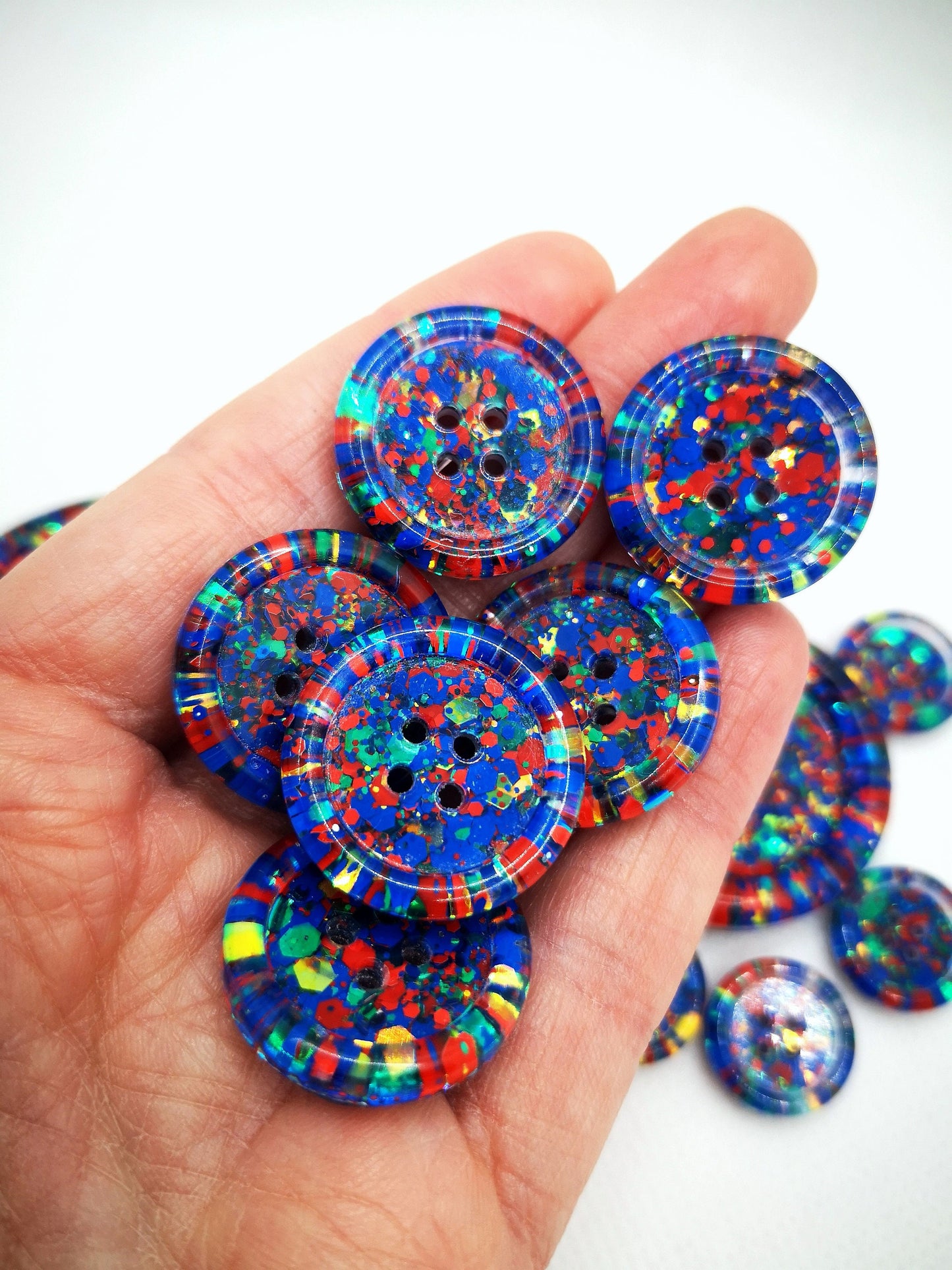 The Comic Strip Button – Pop Art Comic Book Inspired Resin Button with Bright Primary Colours