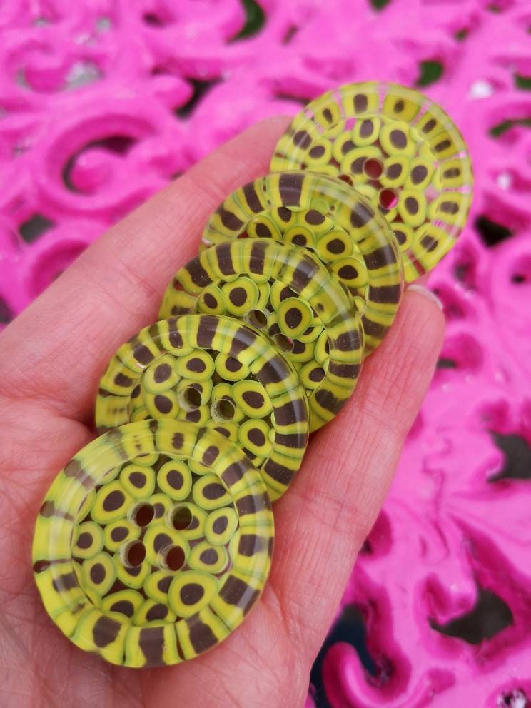 The Sewcado Button – Cute Chunky Resin Button Packed with Tiny Avocados