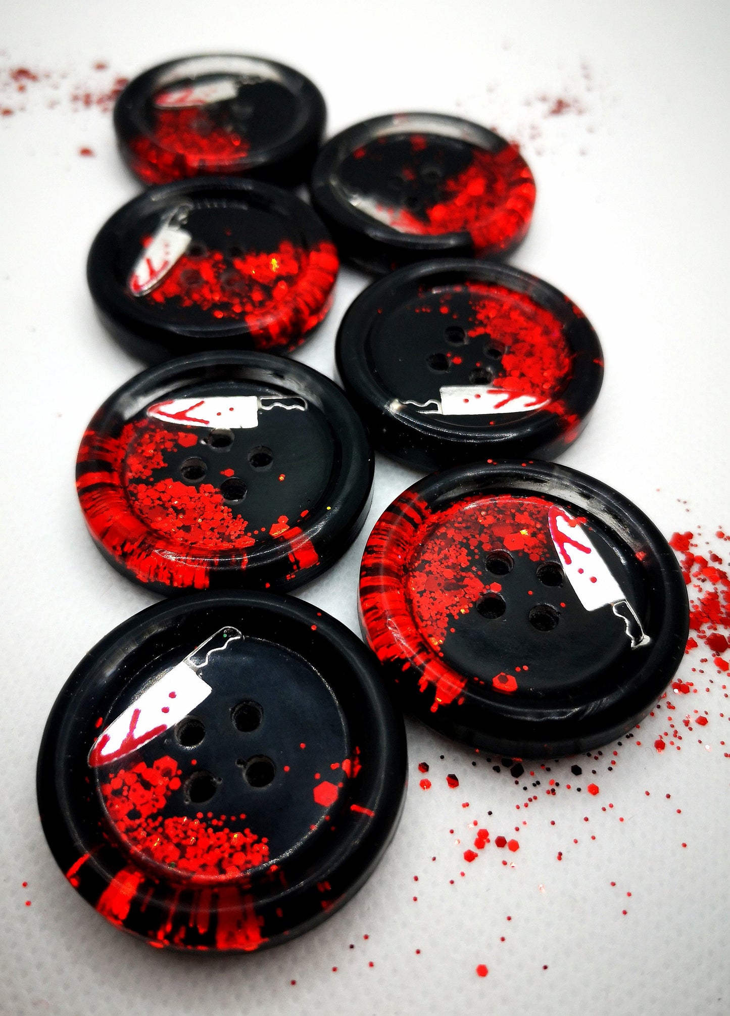 The Once Upon a Crime Button – Dark Morbid True Crime Inspired 35mm Resin Button