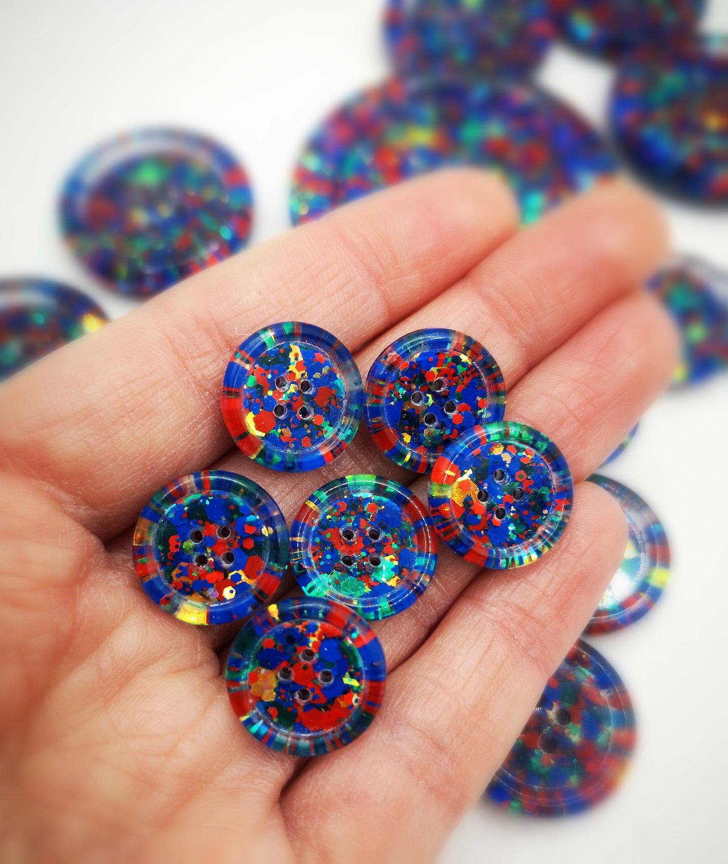 The Comic Strip Button – Pop Art Comic Book Inspired Resin Button with Bright Primary Colours