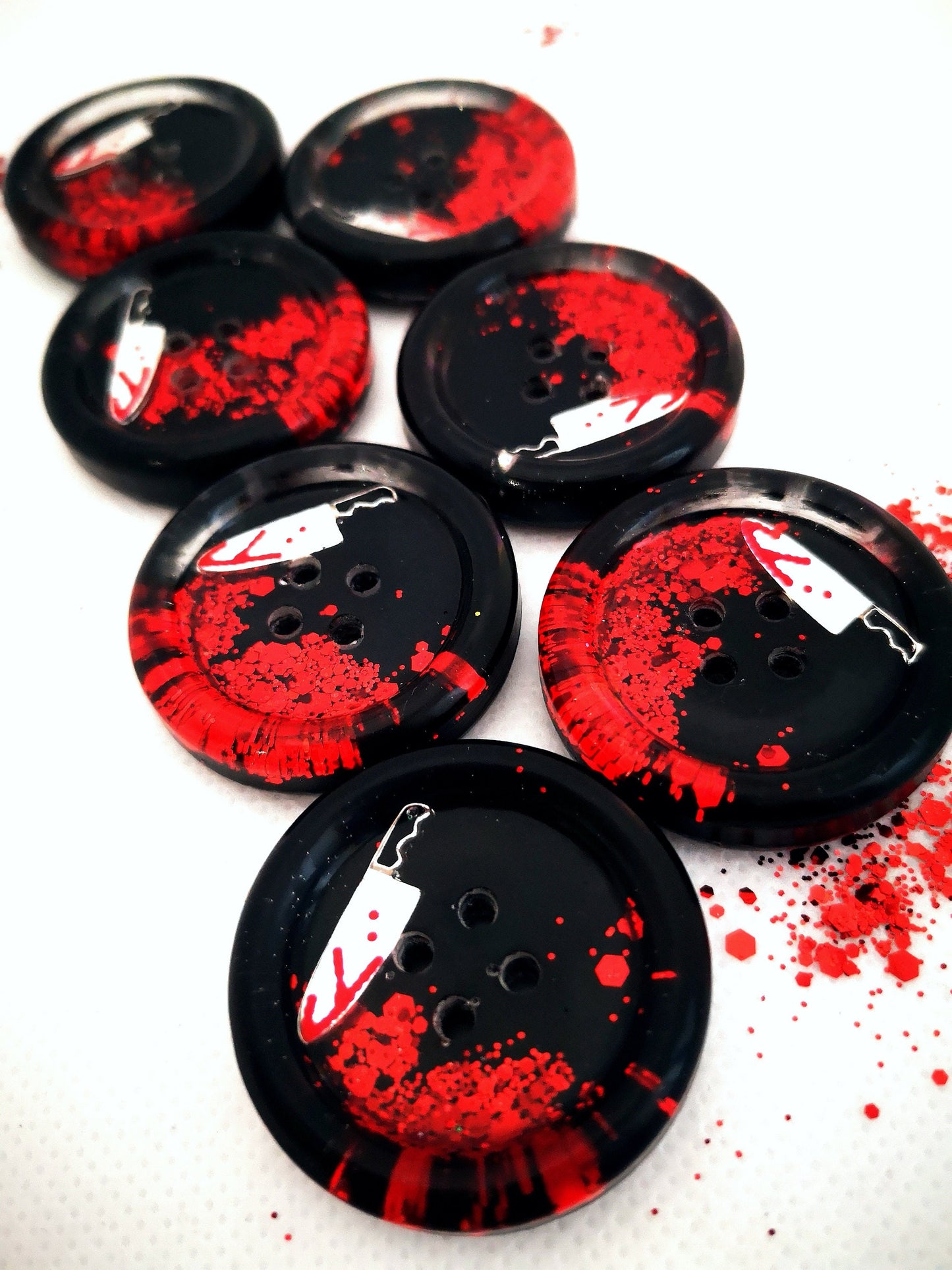 The Once Upon a Crime Button – Dark Morbid True Crime Inspired 35mm Resin Button