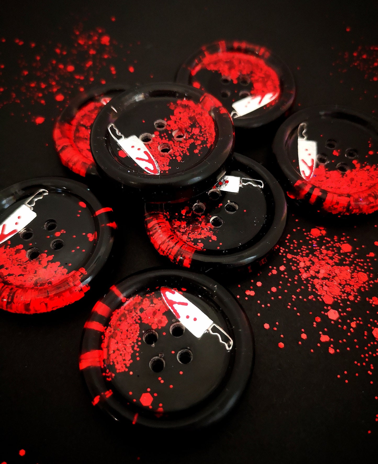 The Once Upon a Crime Button – Dark Morbid True Crime Inspired 35mm Resin Button