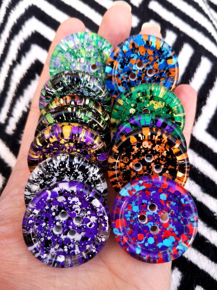 The Monster Mash Button Set – Spooky Resin Buttons in Twelve Halloween Colourways