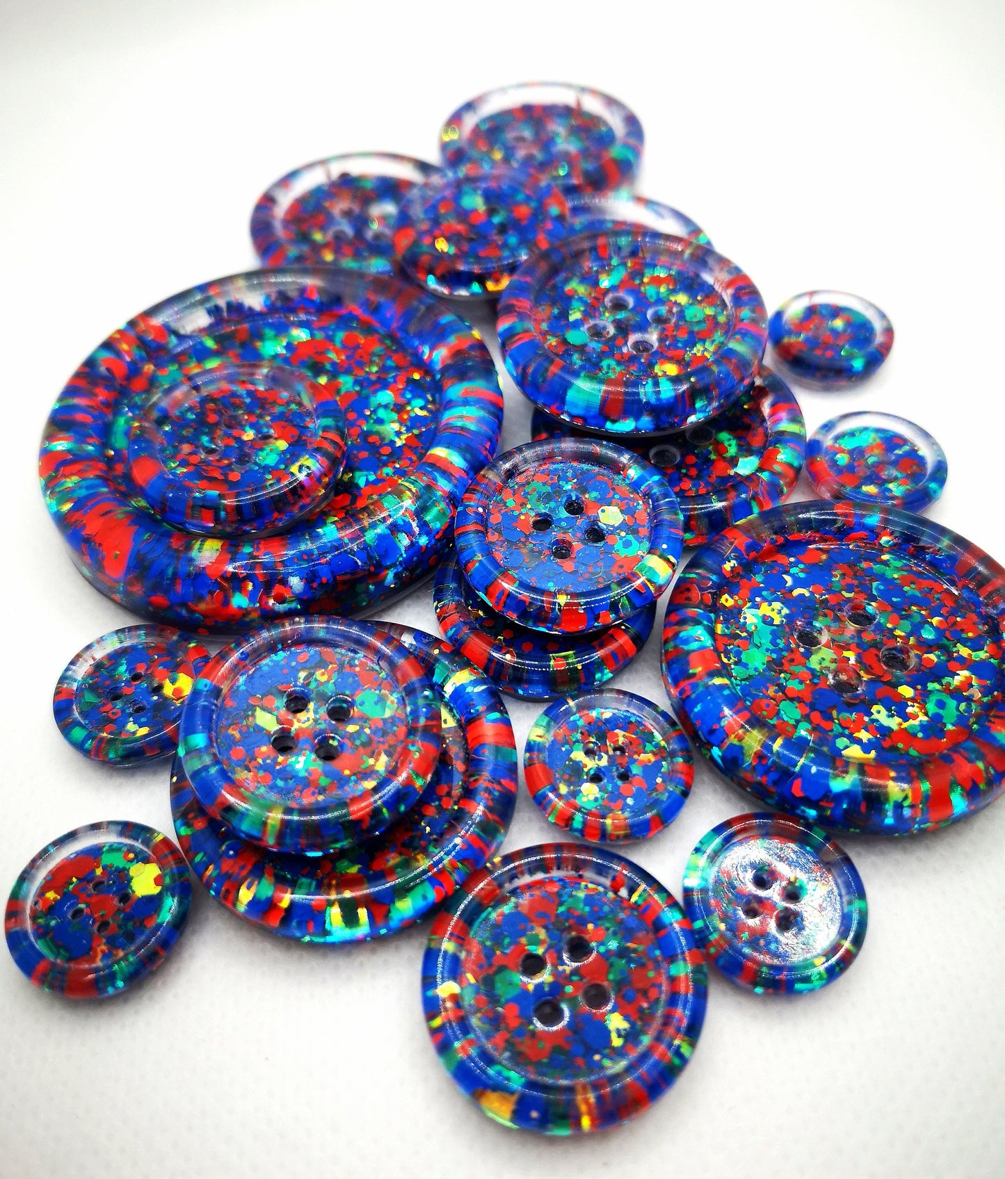 The Comic Strip Button – Pop Art Comic Book Inspired Resin Button with Bright Primary Colours