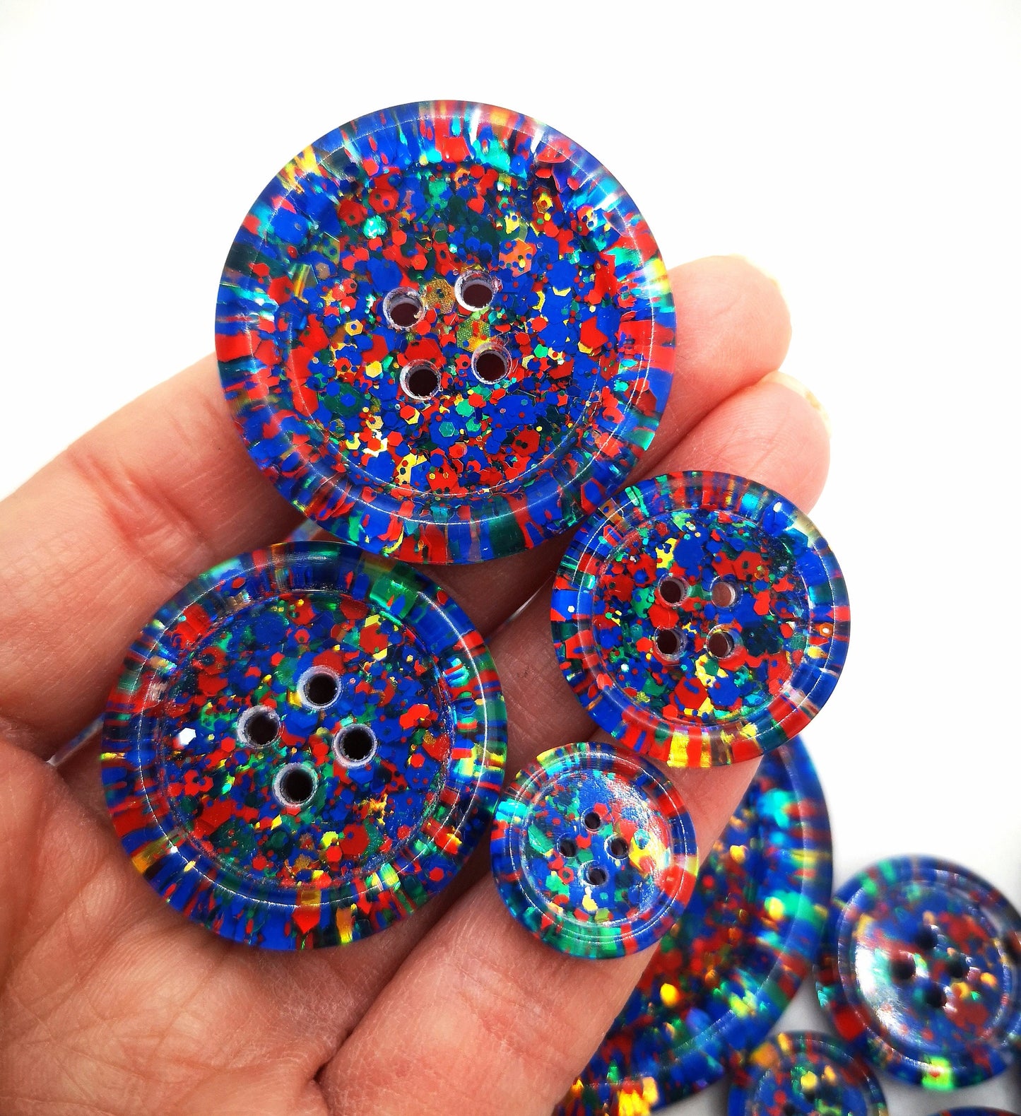 The Comic Strip Button – Pop Art Comic Book Inspired Resin Button with Bright Primary Colours