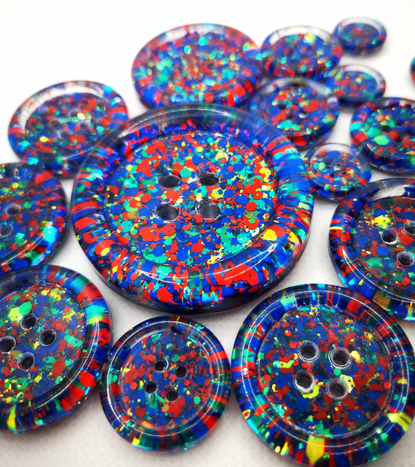 The Comic Strip Button – Pop Art Comic Book Inspired Resin Button with Bright Primary Colours