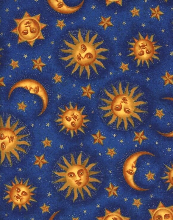 The Moonbeam Mixtape Button – 90s Celestial Resin Button with Suns, Moons and Stars